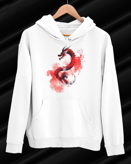 Red Water Style Dragon Hoodie