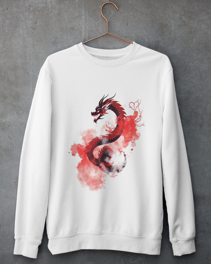 Red Water Style Dragon SweatShirt