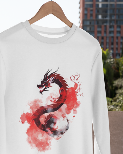 Red Water Style Dragon SweatShirt