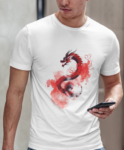 Red Water Style Dragon T-Shirt