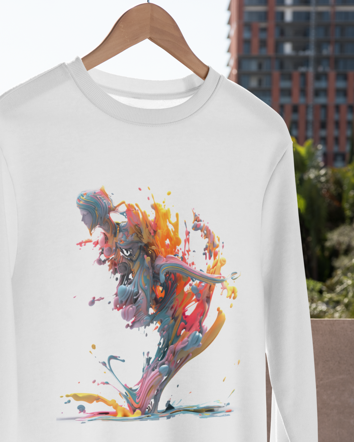 Rainbow-Faced SweatShirt